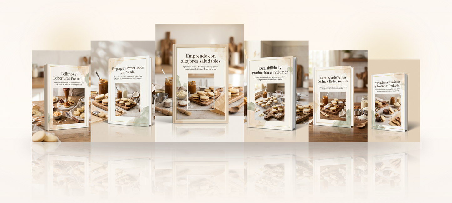 Emprende con Alfajores Saludables: +30 recetas para vender